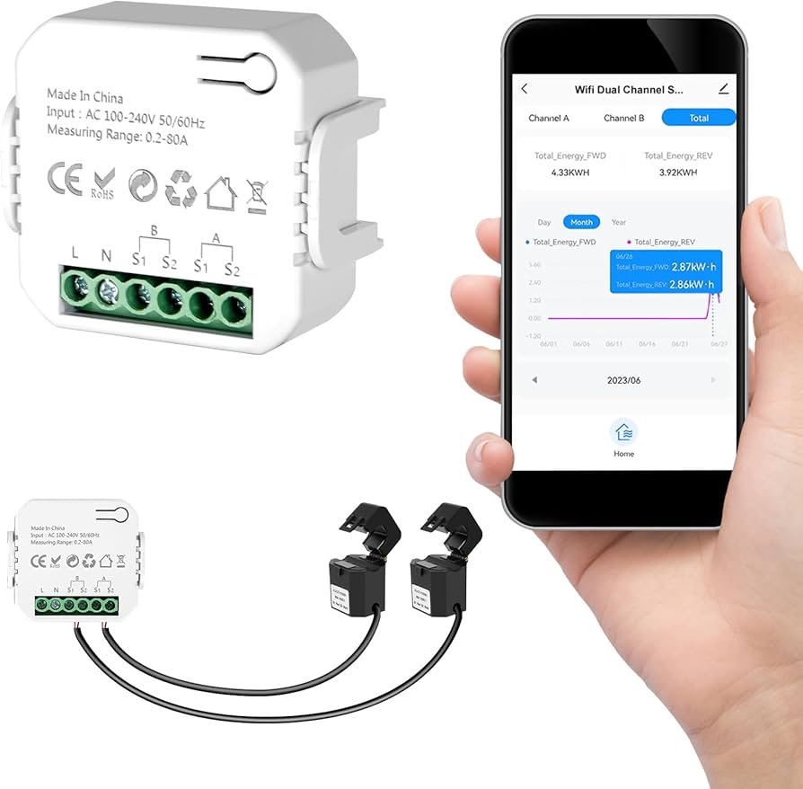 MONITOR DE ENERGIA INTELIGENTE WIFI 80AH